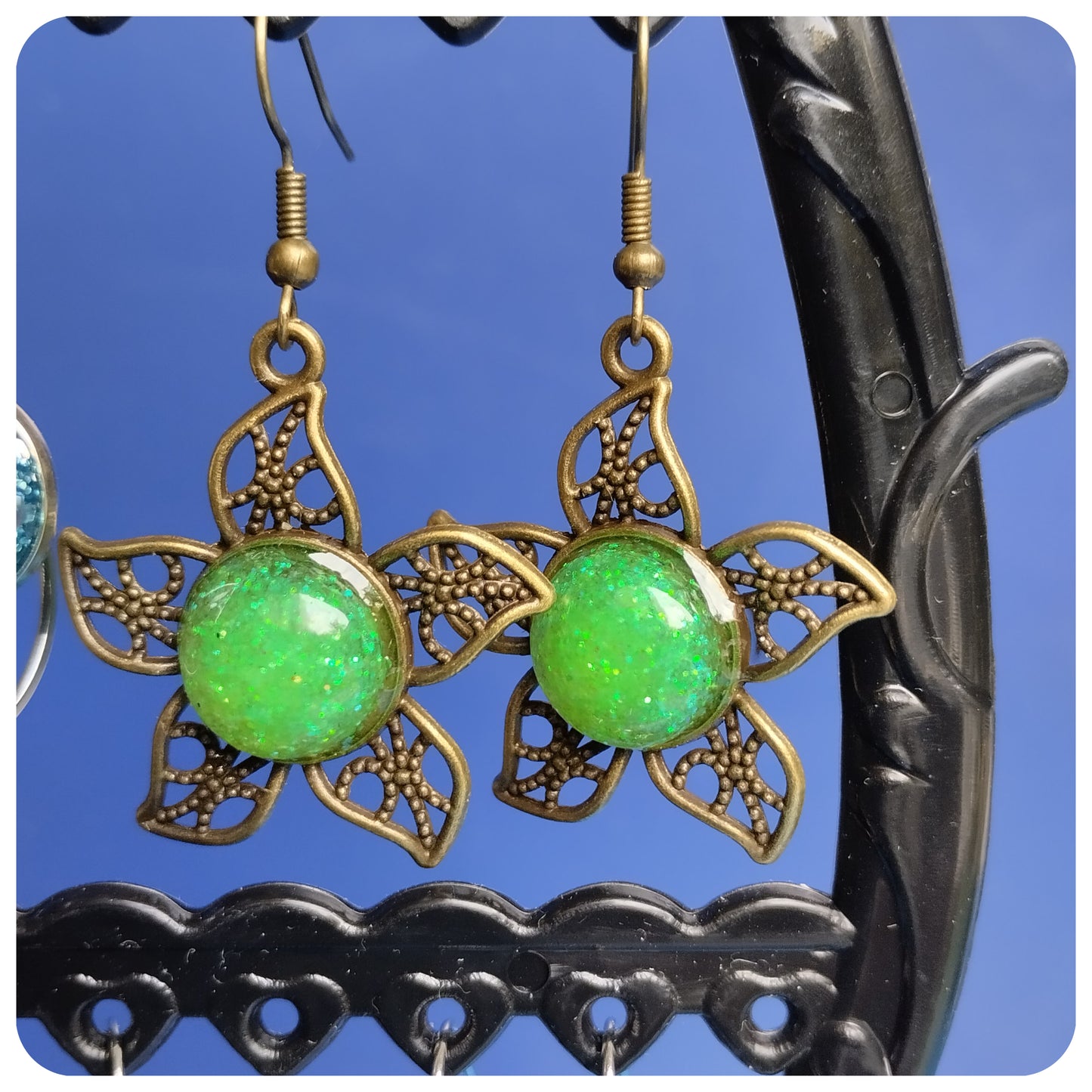 Boucles d'oreilles vertes